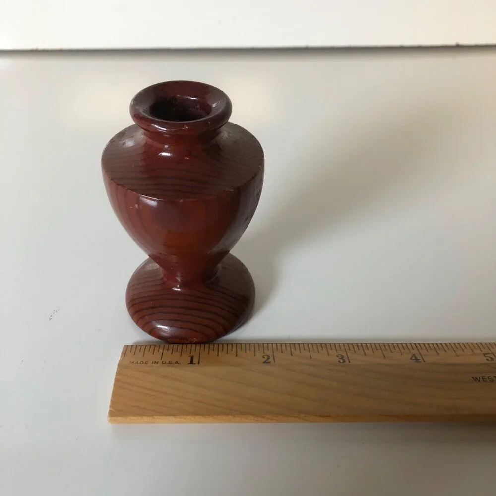 California Redwood Miniature Wood Bud Vase Home Decor
